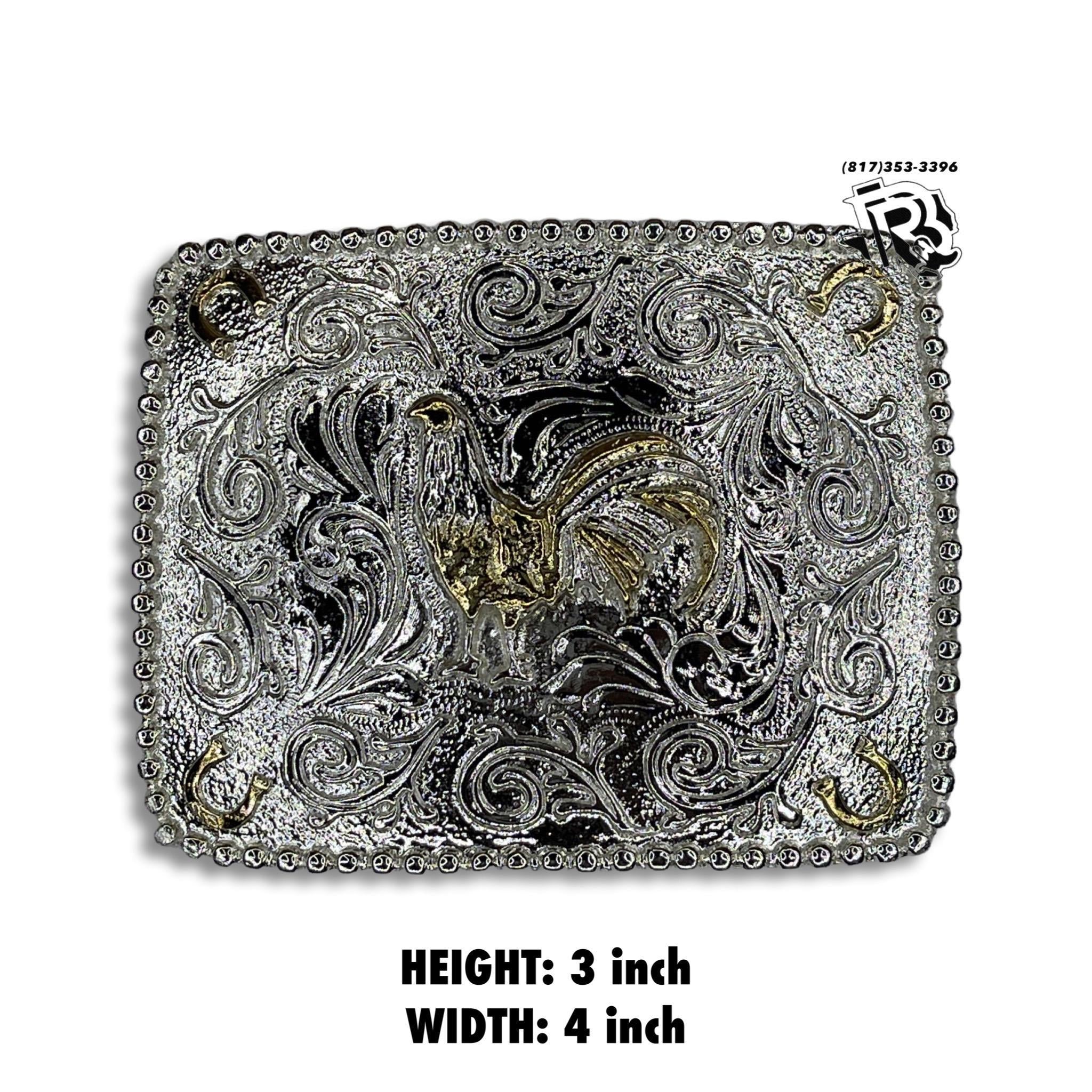 GALLO SILVER “ | MEN WESTERN BELT BUCKLE SQUARE – Botas Rojero