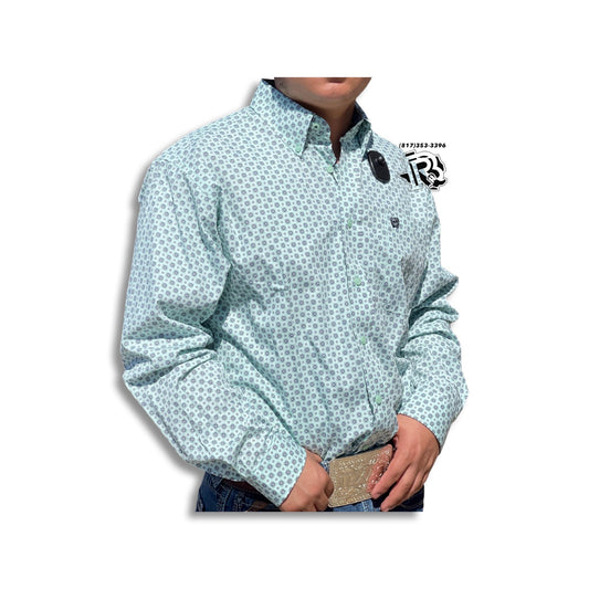 “ Leo “ | Men Long Sleeve Western Shirt Mint MTW1105413