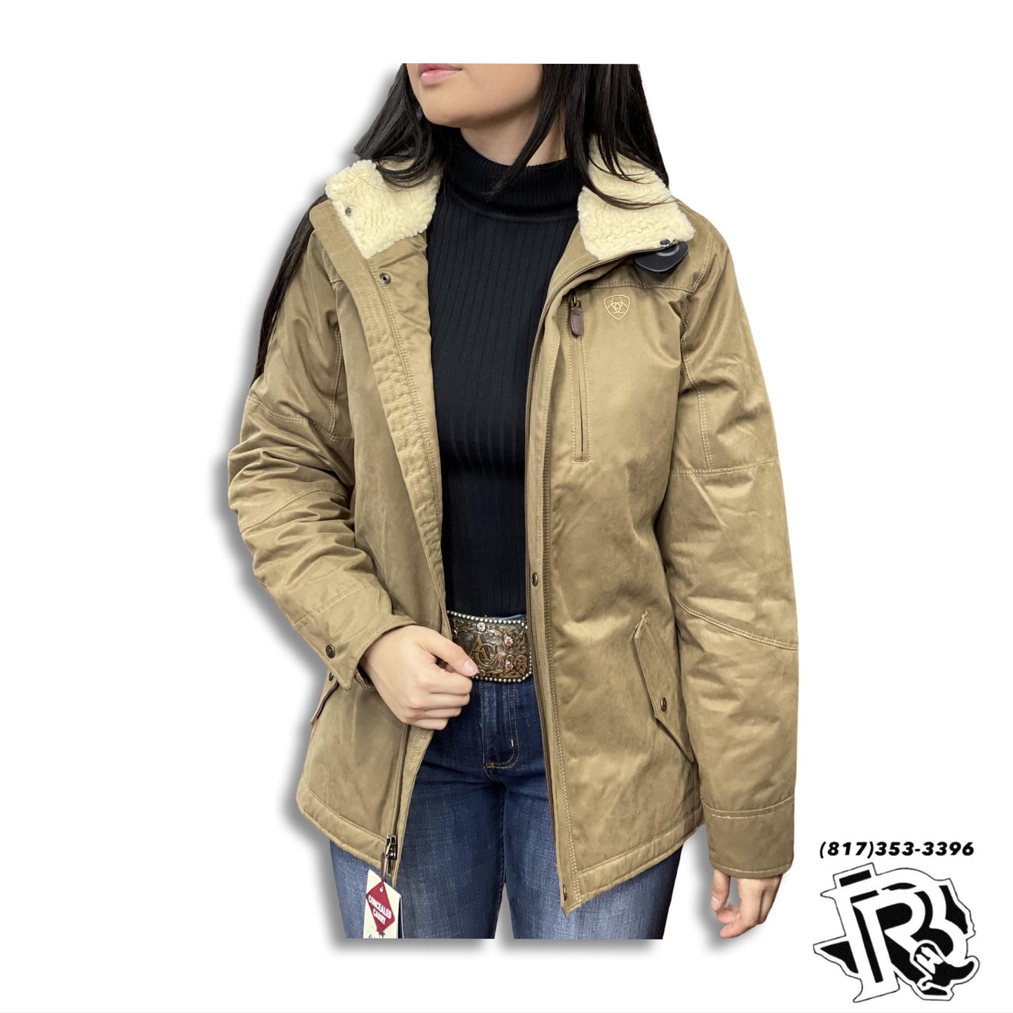 “ Olivia  “ | WOMEN ARIAT JACKET GRIZZLY LIGHT BROWN 10041587