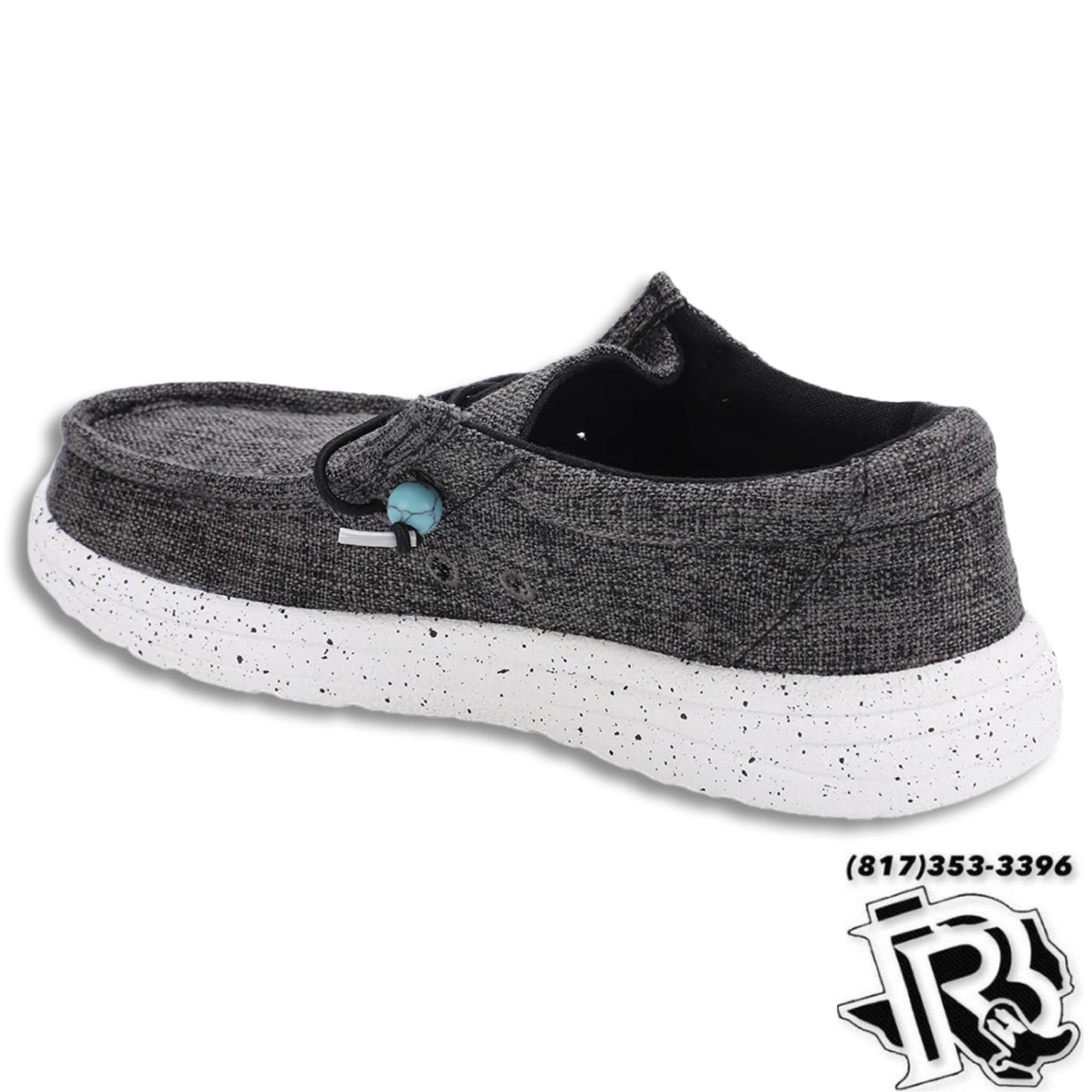 “ PAULA “ | WOMEN BLACK CASUAL CANVAS SHOE