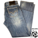 STRAIGHT LEG | MEN'S ROCK ROLL LIGHT STONE WASH JEANS (M1R1768) BLUE LABEL