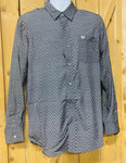 MENS LONG SLEEVE BUTTON DOWN BLACK SHIRT PANHANDLE | PPMSODRZ08