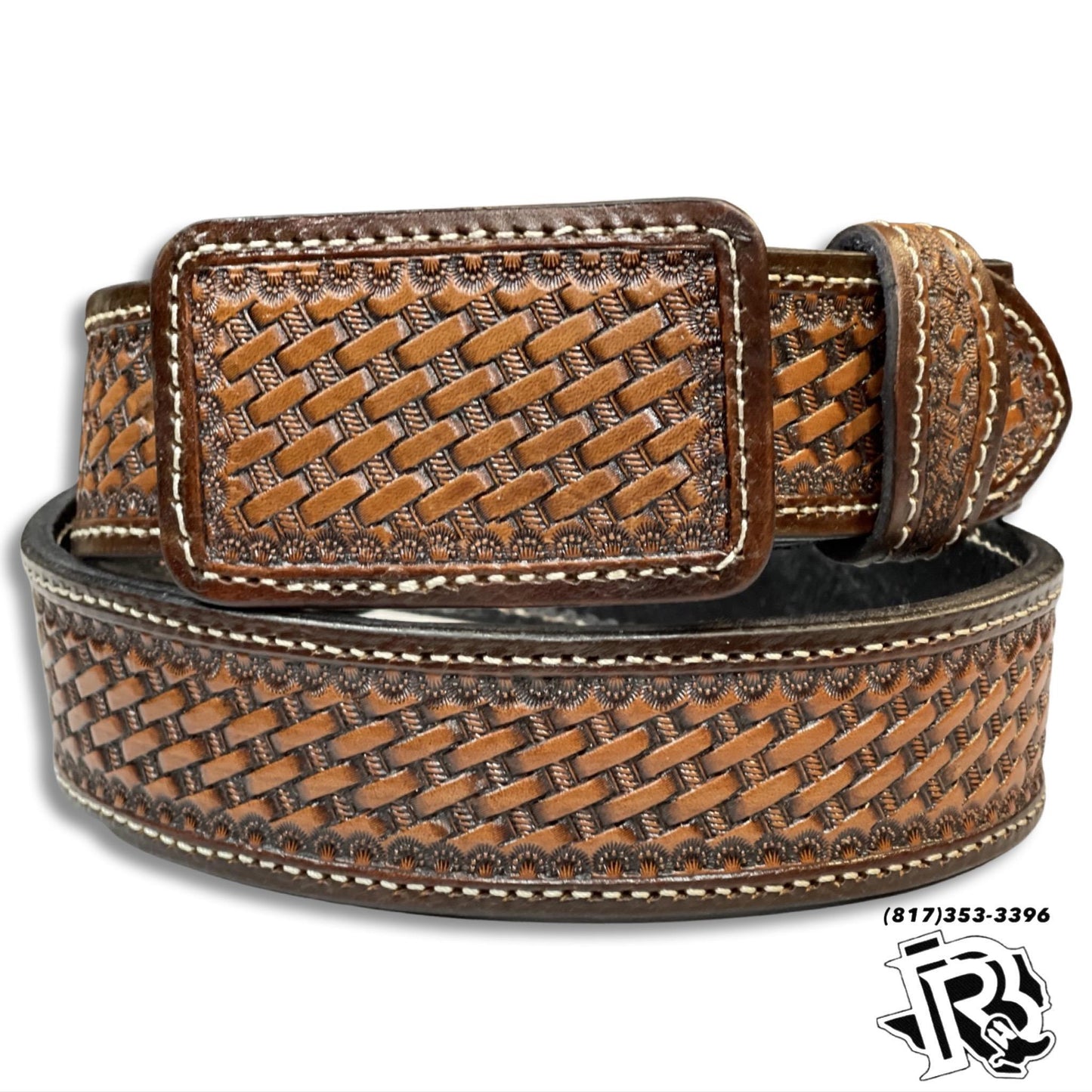 “ Omar “ | MEN WESTERN BELT LIGHT BROWN