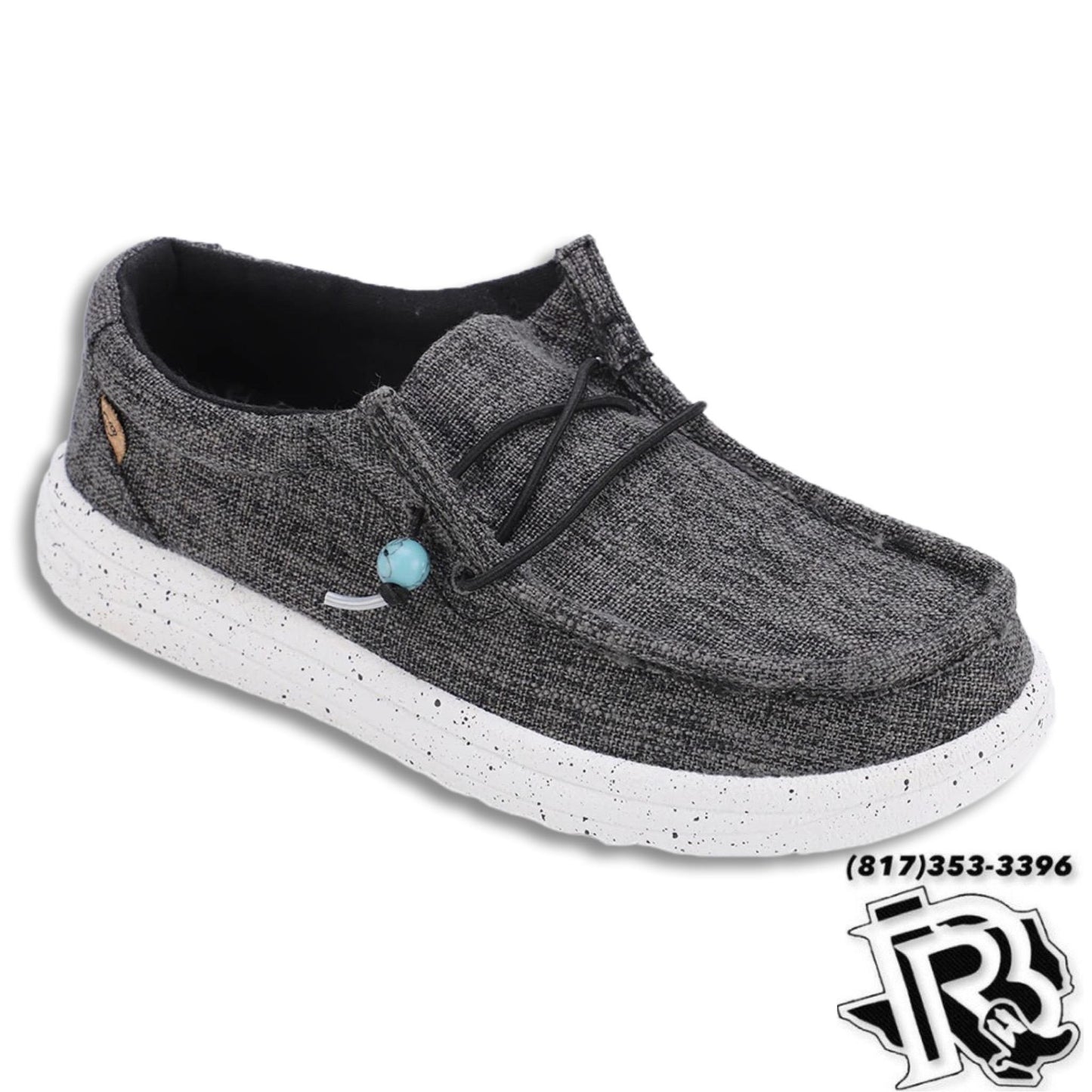 “ PAULA “ | WOMEN BLACK CASUAL CANVAS SHOE