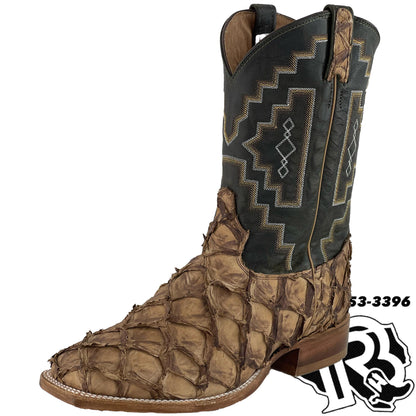 BIG BASS FISH BOOT | TONY LAMA MEN SQUARE TOE WESTERN BOOT  LEVIATHAN CHOCOLATE