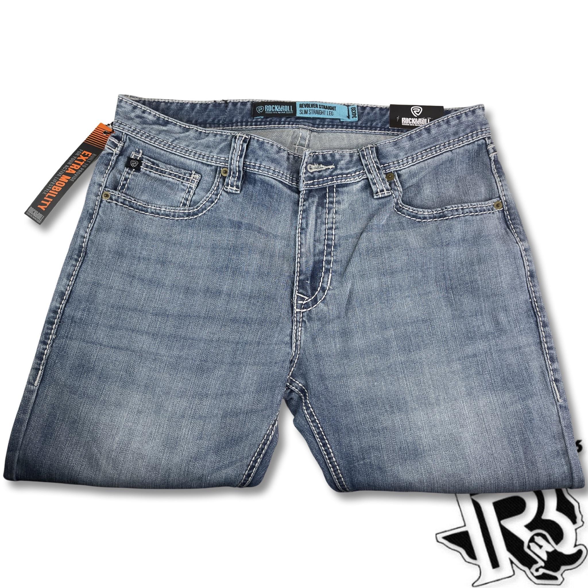 STRAIGHT LEG | ROCK & ROLL BLUE VINTAGE WESTERN JEANS RRMD1RRZSG BLUE LABEL