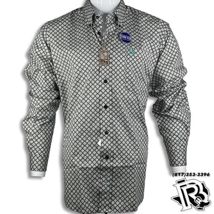 SQUARE PATTERN | MEN WESTERN COWBOY LONG SLEEVE SHIRT BY CINCH