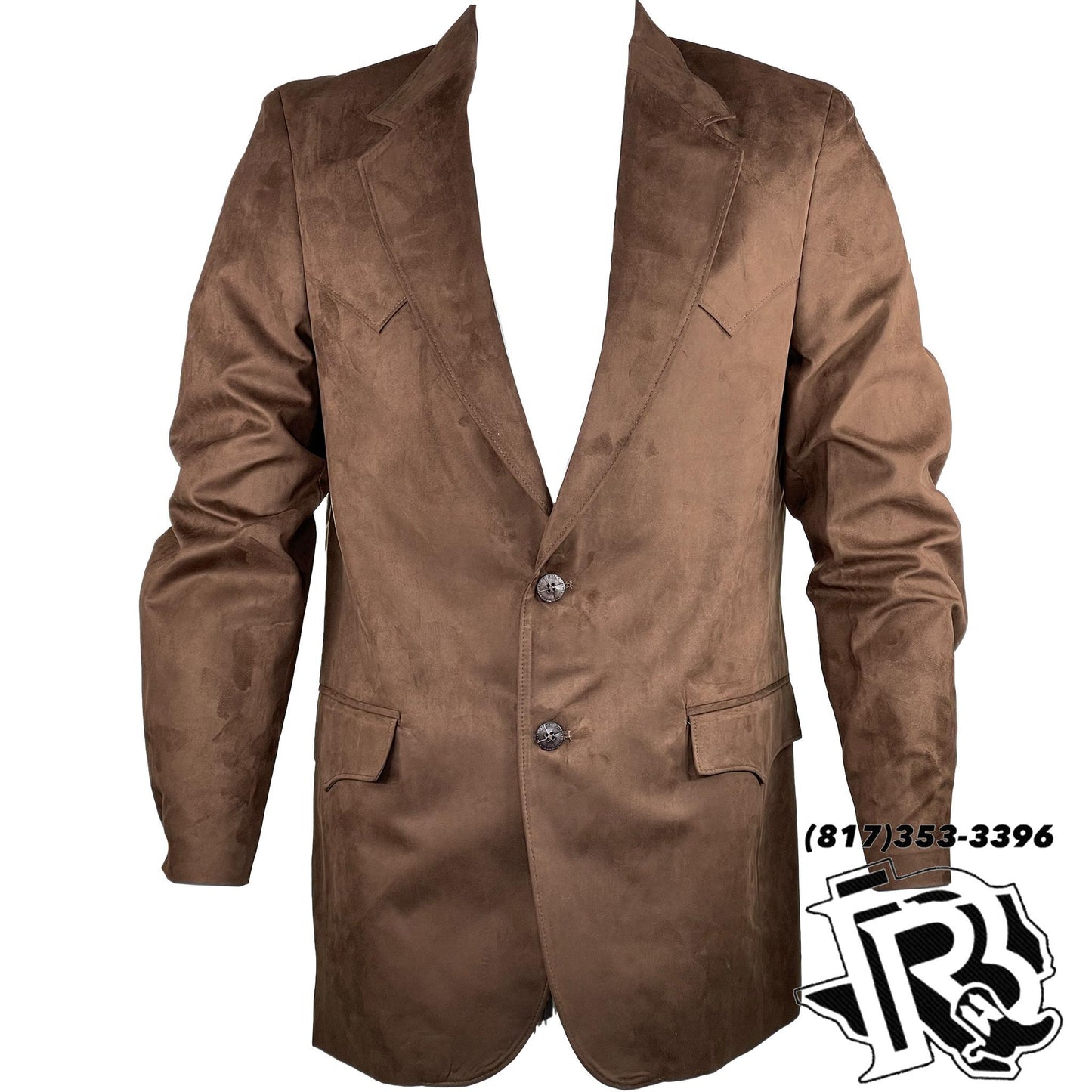 SPORT COAT | CHOCOLATE  MICROSUEDE WESTERN DESIGN