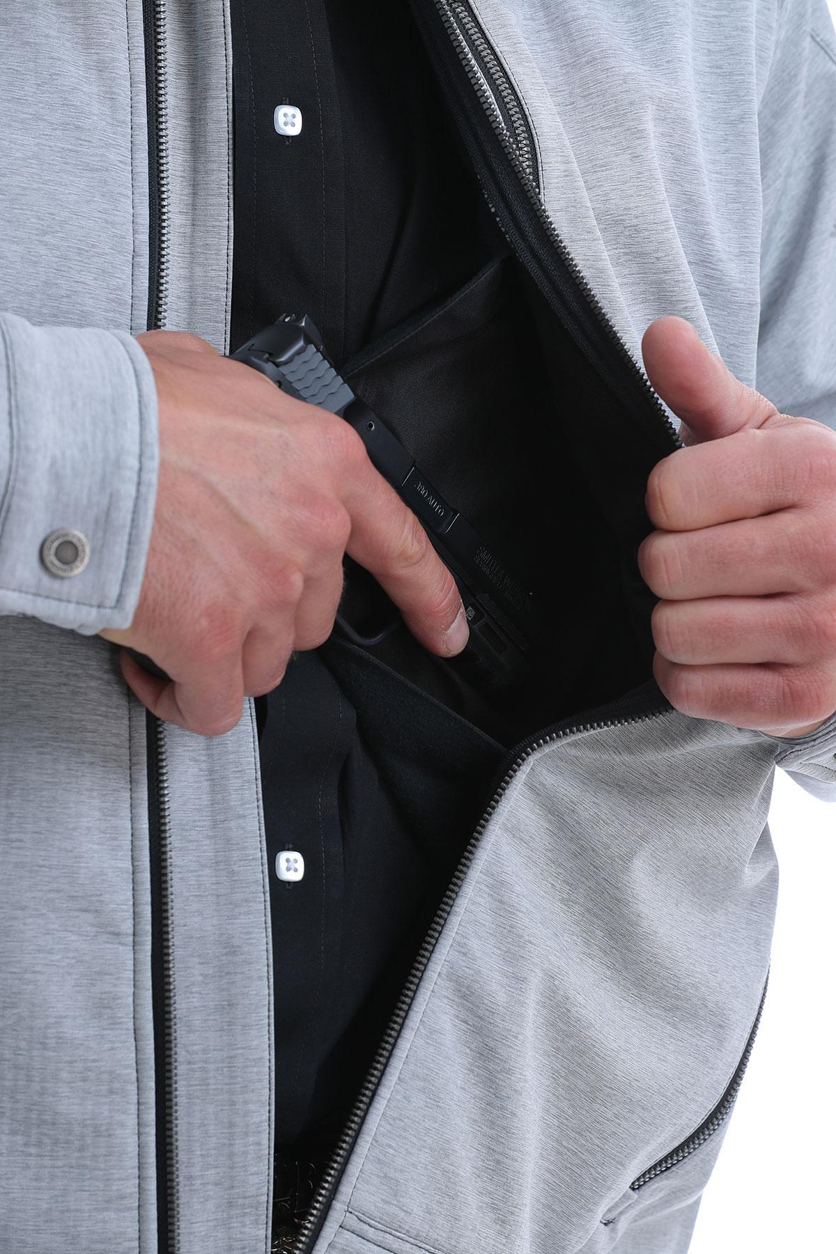 CINCH | MENS GREY TEXTURED CONCEALED CARRY  JACKET