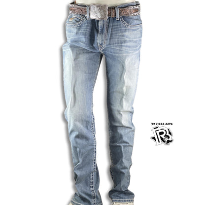 “ Rual “ BOOT CUT | CINCH MENS MEDIUM STONE WASH JEANS MB54336001