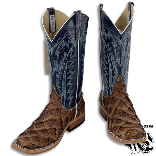 CHOCOLATE BIG BASS | ANDERSON BEAN FISH MEN WESTERN SQUARE TOE BOOT STYLE  #2013