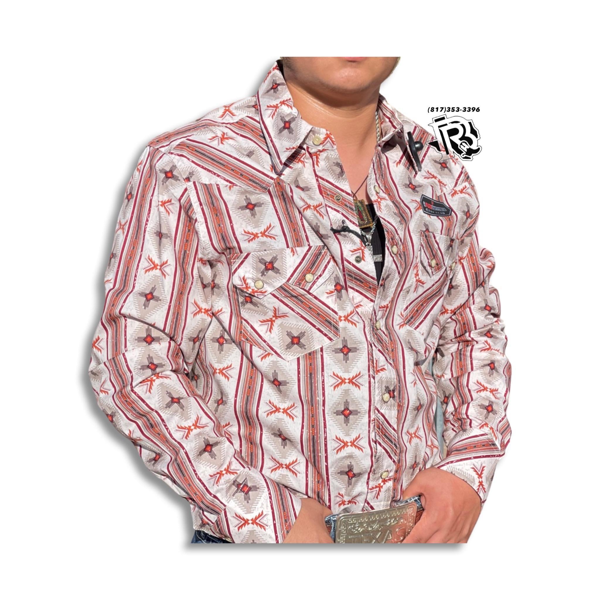 Red and white sales western shirt