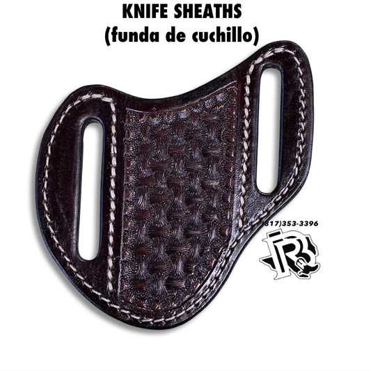 “ Lennox “ | KNIFE SHEATHS COGNAC TOOLED LEATHER