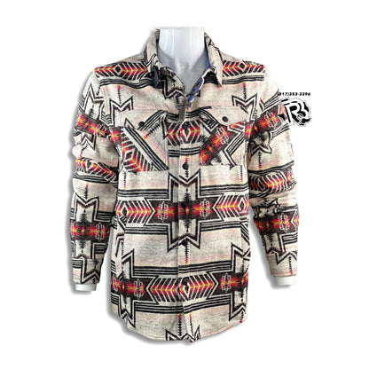 “ Brandon “ | COTTON AZTEC SHIRT JACKET NATURAL ROCK & ROLL RRMO92RZWP