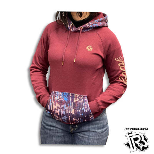 “ Ramona  “ | HOOEY HOODIE MAROON AZTEC  HH1198MA