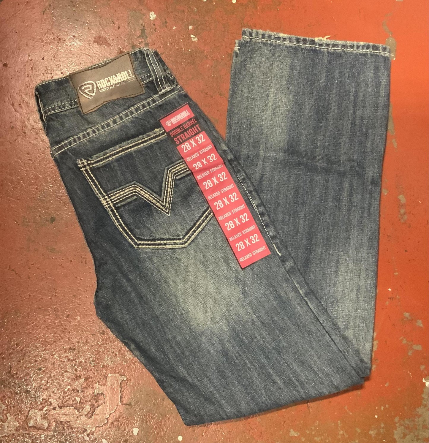 Men's Rock&Roll Double Barrel JeansN Med vintage  (M0S2763) RED LABEL