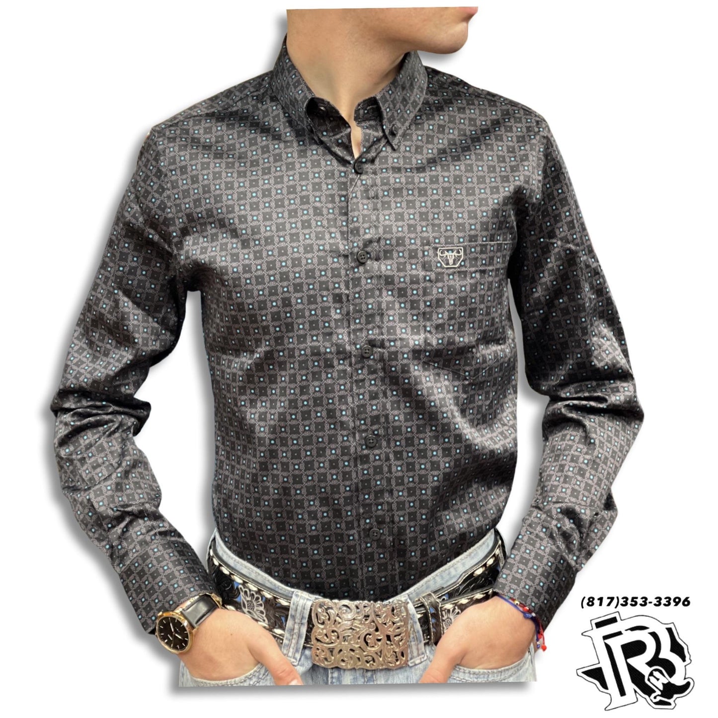 “ FELIPE “ |  MEN’S WESTERN SHIRT LONG SLEEVE TEAL