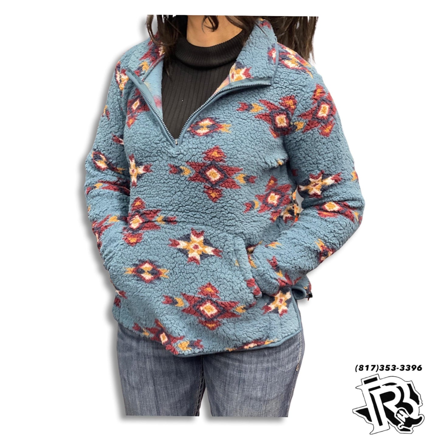 “ Mikaela  “ | WOMEN SWEATER AZTEC BLUE WRANGLER 112321240