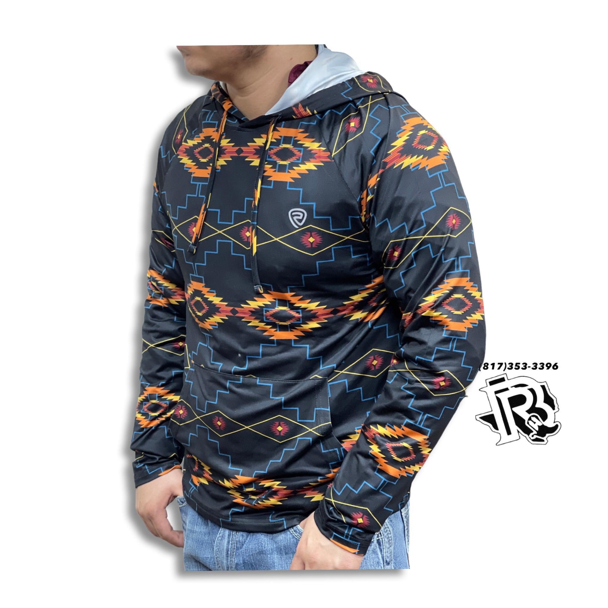 “ Tyler “ | MEN WESTERN HOODIE AZTEC DESIGN BLACK RRMT94R0JL