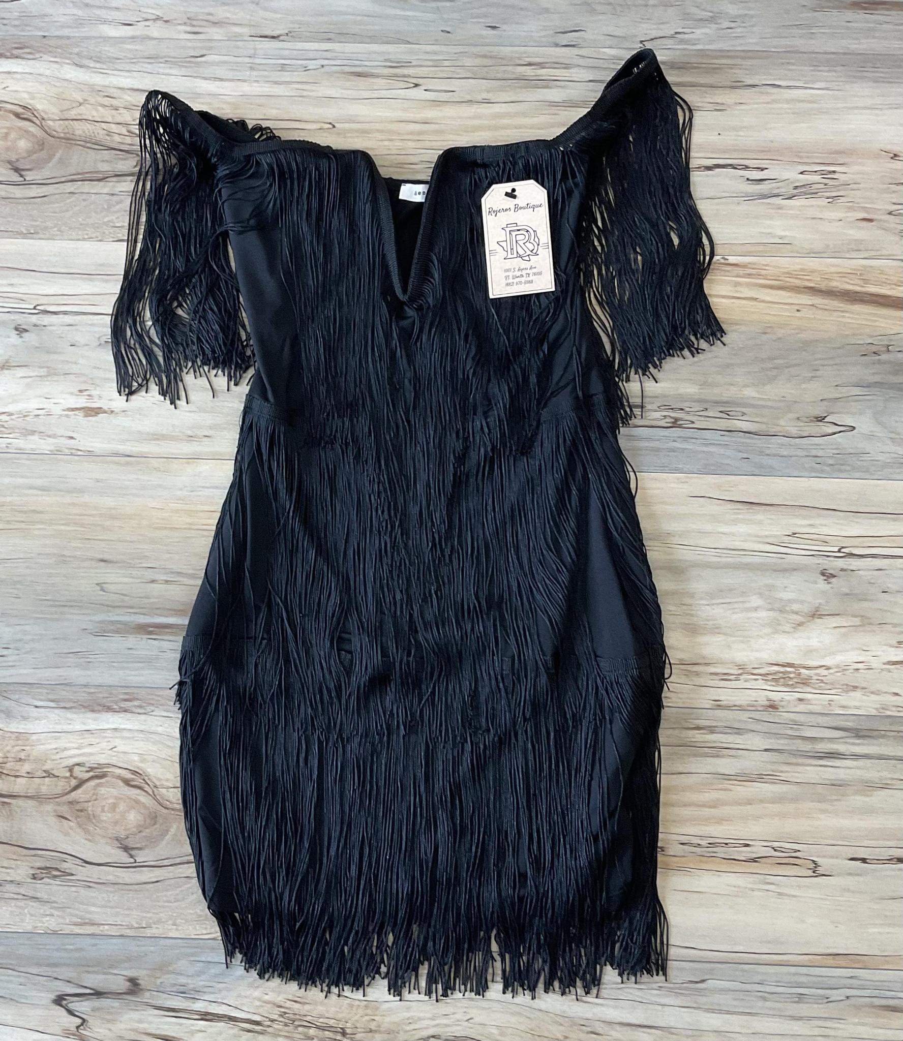 Dora black fringe Dress