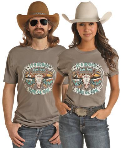 UNISEX DALE BRISBY RODEO TIME GRAPHIC GREY TEE ROCK & ROLL | RRUT21R06F