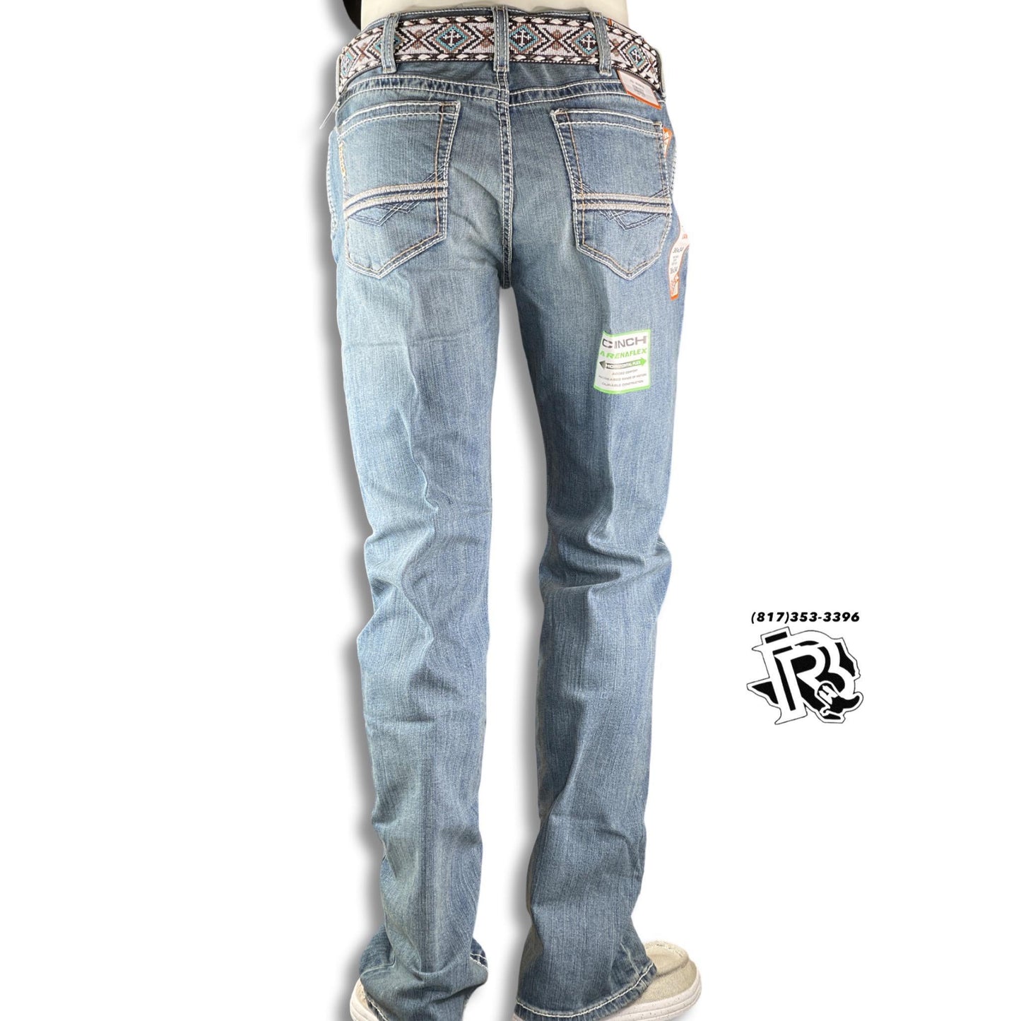 “ Rual “ BOOT CUT | CINCH MENS MEDIUM STONE WASH JEANS MB54336001