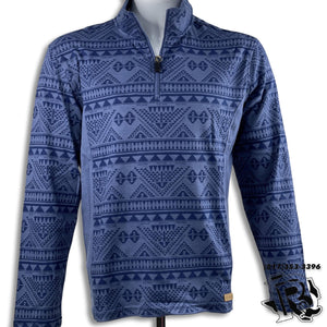 “ Amir “ | MEN PULLOVER SWEATER BLUE AZTEC