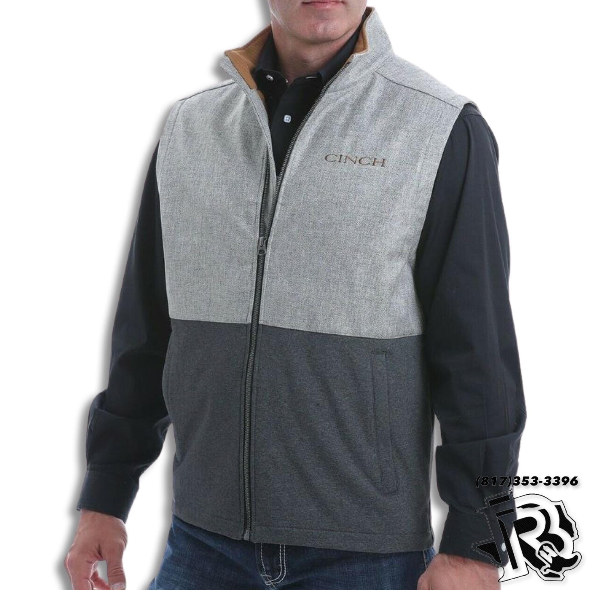 CINCH | MENS BONDED VEST LIGHT GREY/DARK GREY