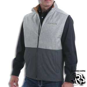 CINCH | MENS BONDED VEST LIGHT GREY/DARK GREY