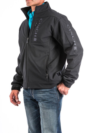 Cinch MENS BLACK BONDED JACKET ( Grey Letters) MWJ1009000