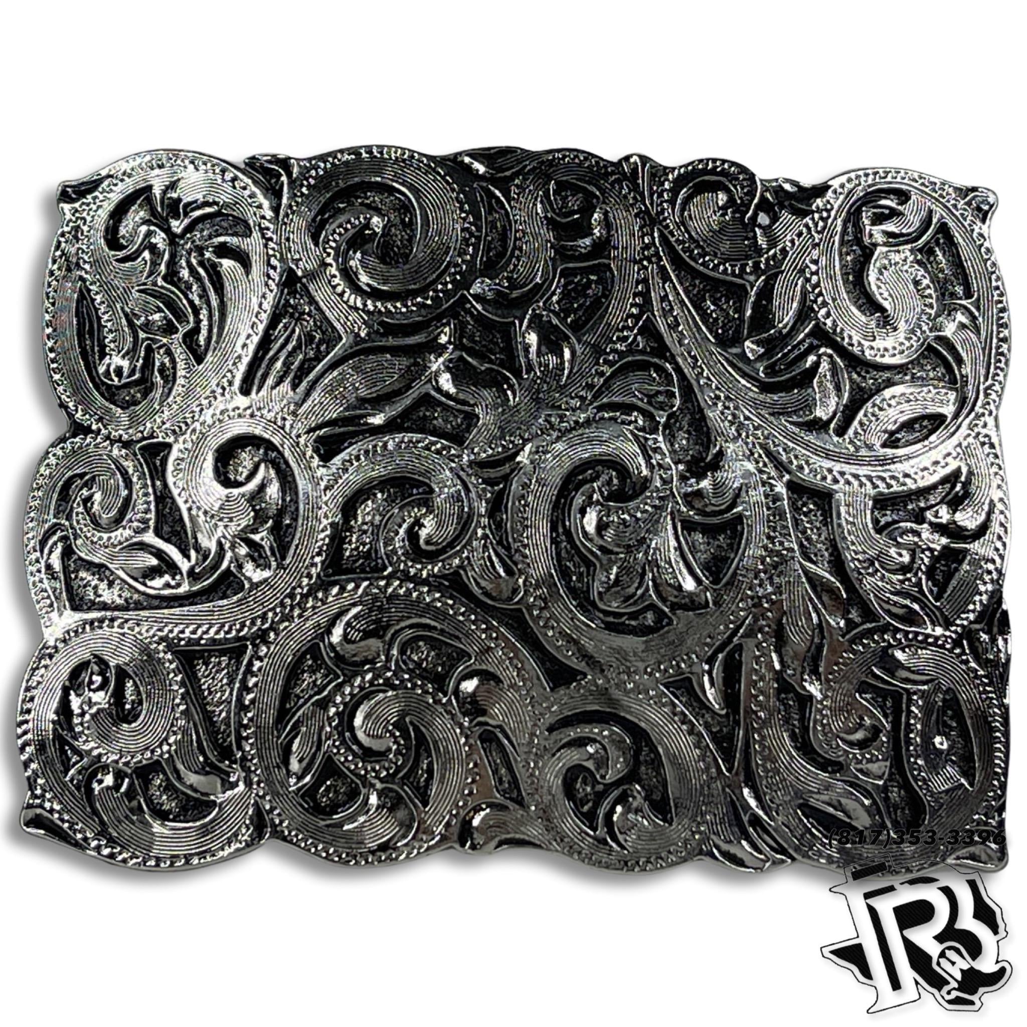 “ Bryan “ BELT BUCKLE | METAL TOOLED WESTERN COWBOY DESIGN