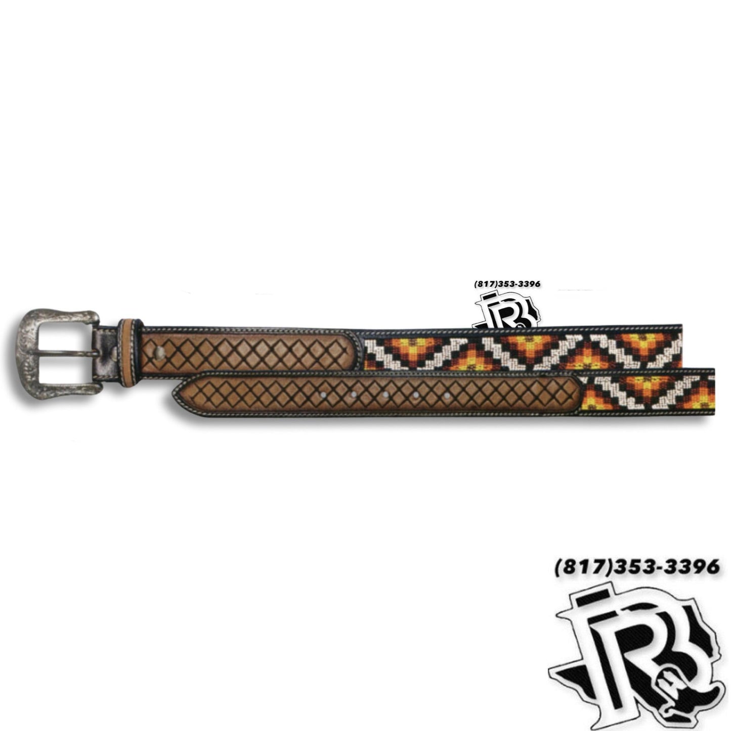 “ Eduardo “ | MEN SOUTHERN WESTERN BEADED COWBOY BELT KH-4082W