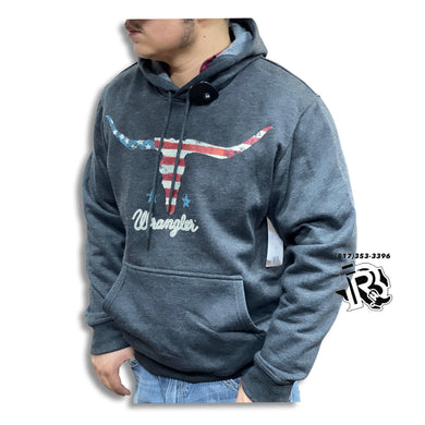 Wrangler Mens Long Live Cowboys Hoodie - 112336434