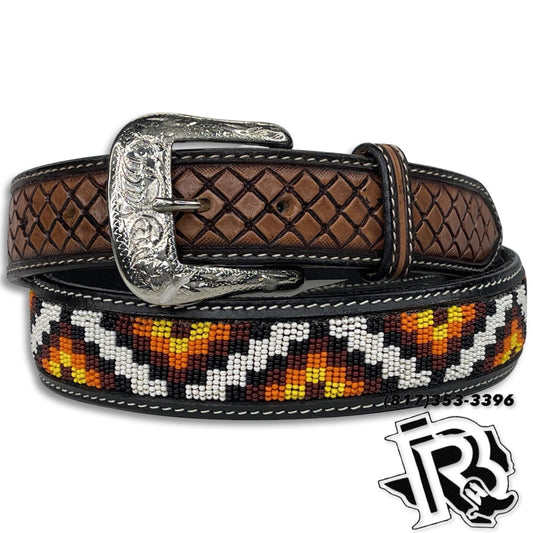 BEADED BELT ZIG ZAG DESIGN WHITE (KH-4082)