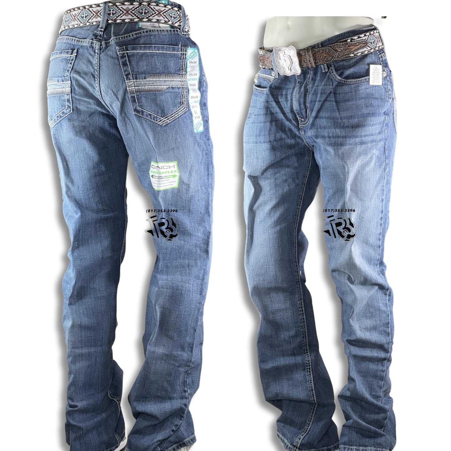 “ Tom “  Relaxed Bootcut | MENS CINCH GRANT MEDIUM STONE WASH JEANS MB54737001 GRANT