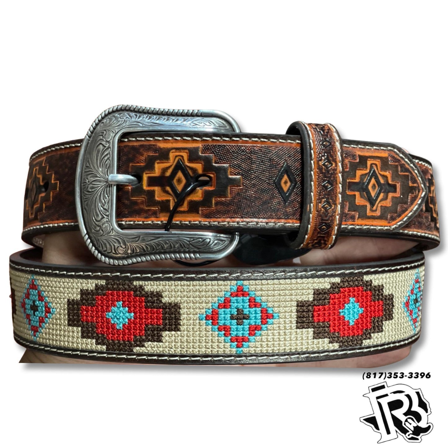 “ Dakota “  | MEN WESTERN AZTEC BELT RED D100012808