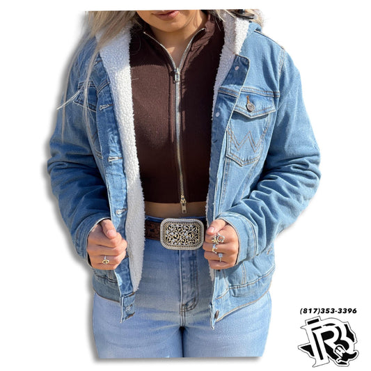 “ Maria “ | WOMEN WRANGLER JACKET DENIM WITH GRIZZLY 112317280