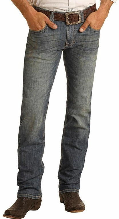 MEN'S ROCK & ROLL JEANS SLIM STRAIGHT NAVY     | M1R3582BLUE LABEL