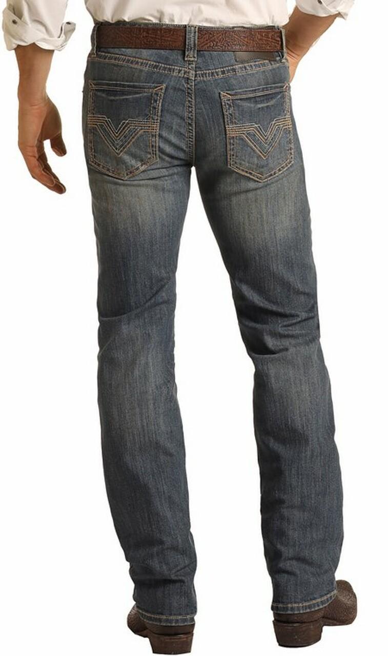 MEN'S ROCK & ROLL JEANS SLIM STRAIGHT NAVY     | M1R3582BLUE LABEL