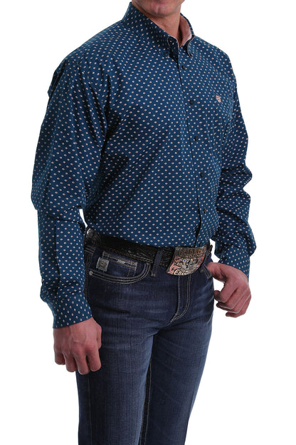 CINCH MENS LONG SLEEVE PRINT 4/20 - BLUE MTW1105008