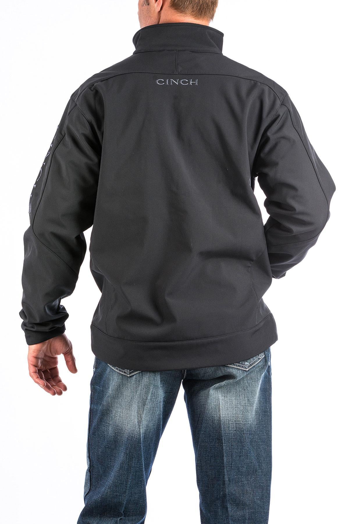 Cinch MENS BLACK BONDED JACKET ( Grey Letters) MWJ1009000