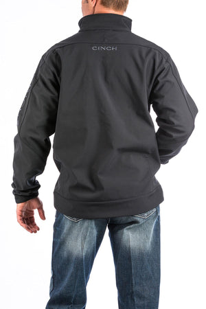 Cinch MENS BLACK BONDED JACKET ( Grey Letters) MWJ1009000