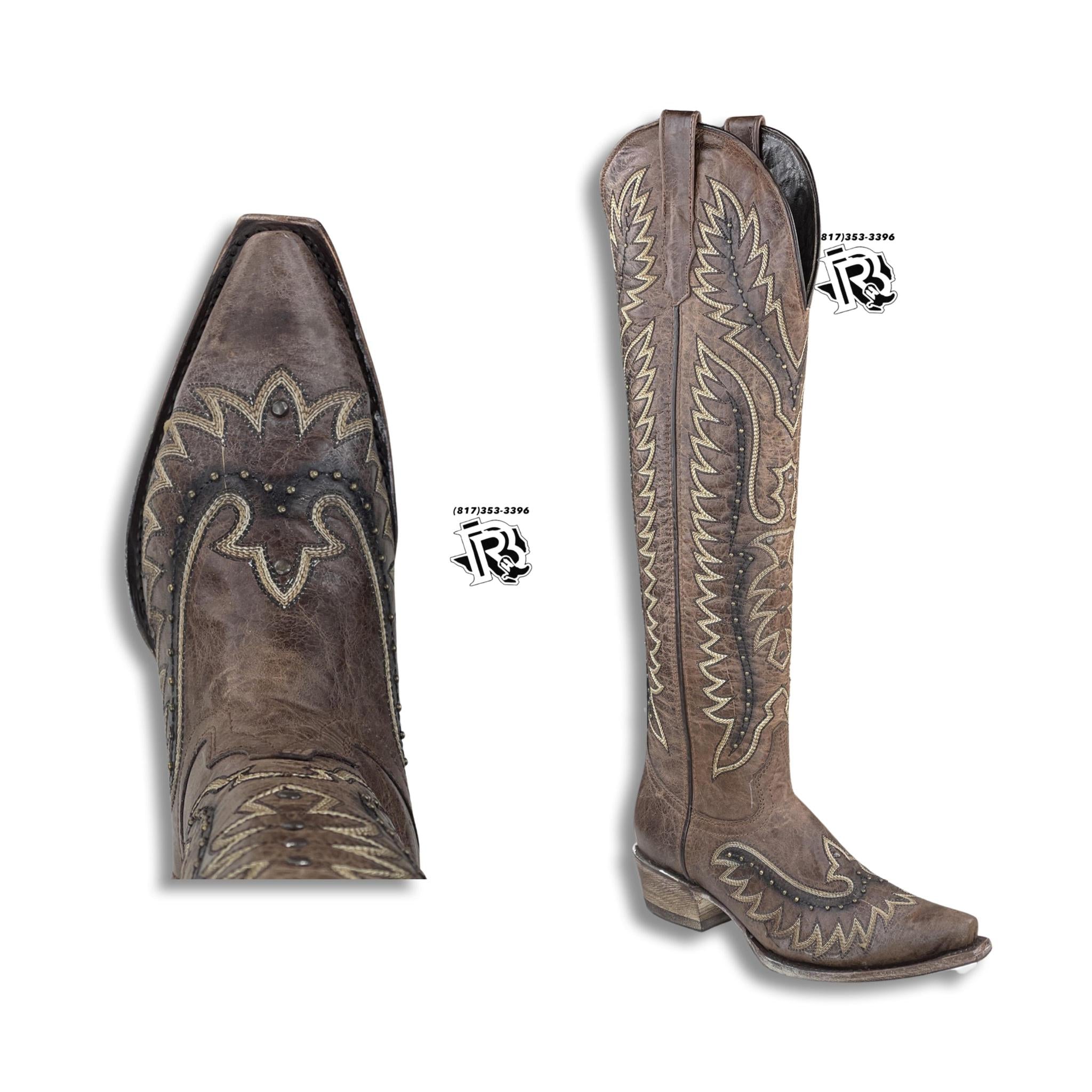 “ Isella “ Chocolate  | Women Western Tall Boots style vd0028