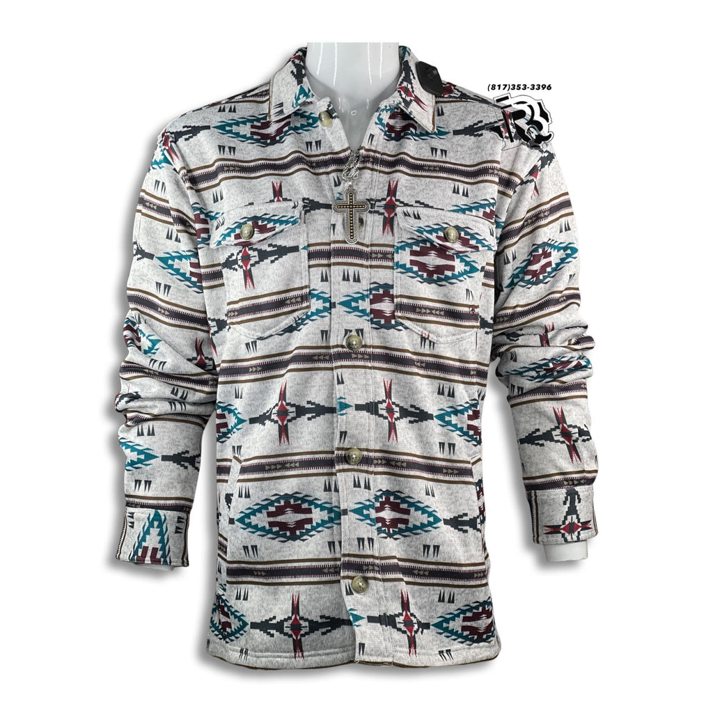 “ CALDWELL “ | MEN PRINTED SHIRT JACKET DARK AOTMEAL ARIAT 10041733