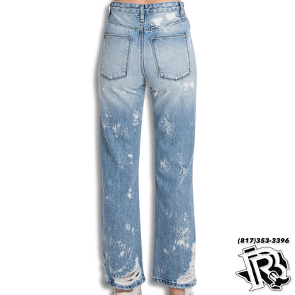 “ VIVI MOM JEANS “ | VINTAGE STRAIGHT LIGHT BLUE WASH