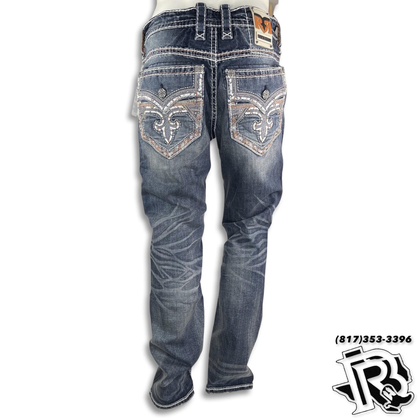 SLIM STRAIGHT | ROCK REVIVAL STONE WASH JEANS HARMON