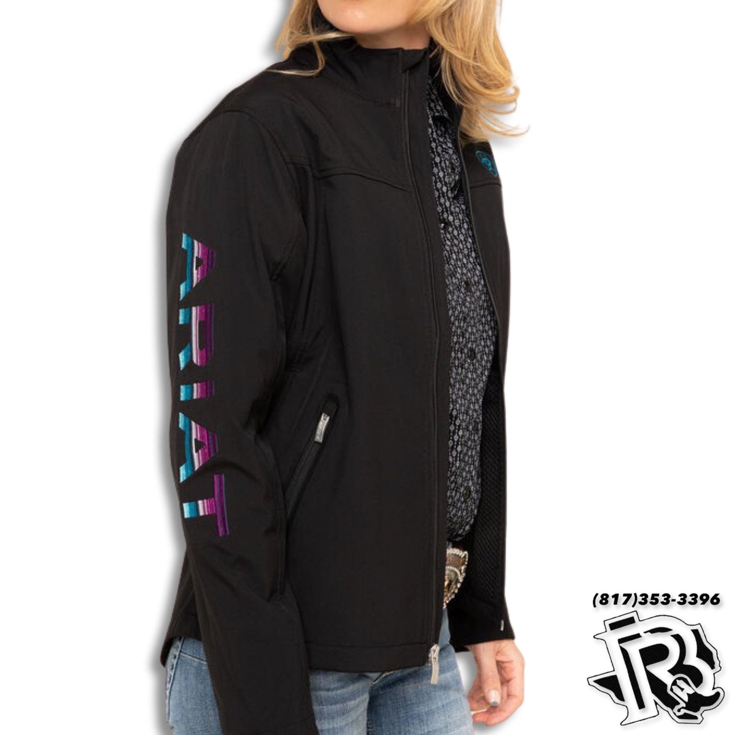 ARIAT | WOMEN NEW TEAM SOFTSHELL JACKET BLACK/SERAPE