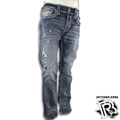 SLIM STRAIGHT | ROCK REVIVAL STONE WASH JEANS HARMON