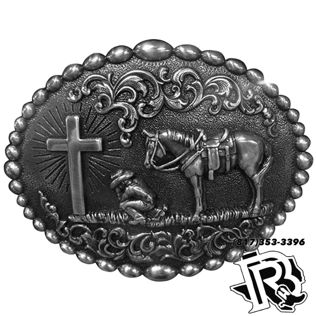 NOCONA MENS OVAL COWBOY PRAYER BUCKLE