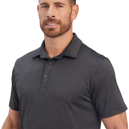 MEN'S ARIAT 2.0 FITTED POLO CHARCOAL | 10039548